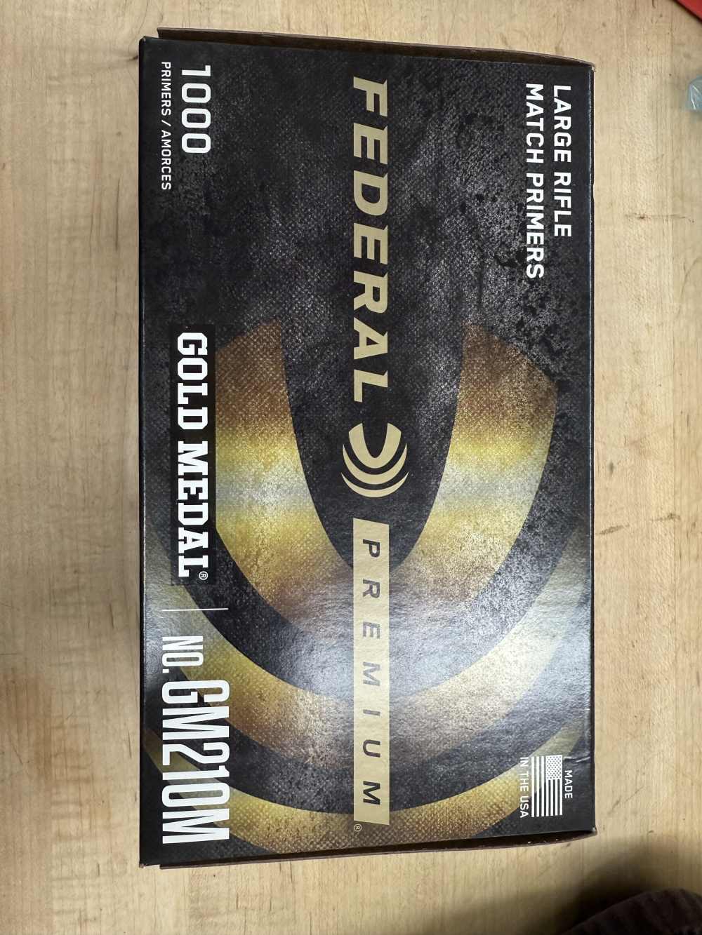 Federal Gold Medal match large rifle primers gm210m 1000 count -img-0