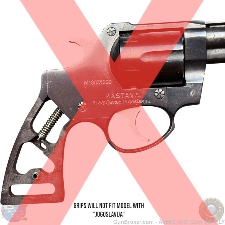 ZASTAVA M83 REVOLVER BLACK CHECKERED G10 GRIPS W/ HARWARE - BUY NOW-img-7