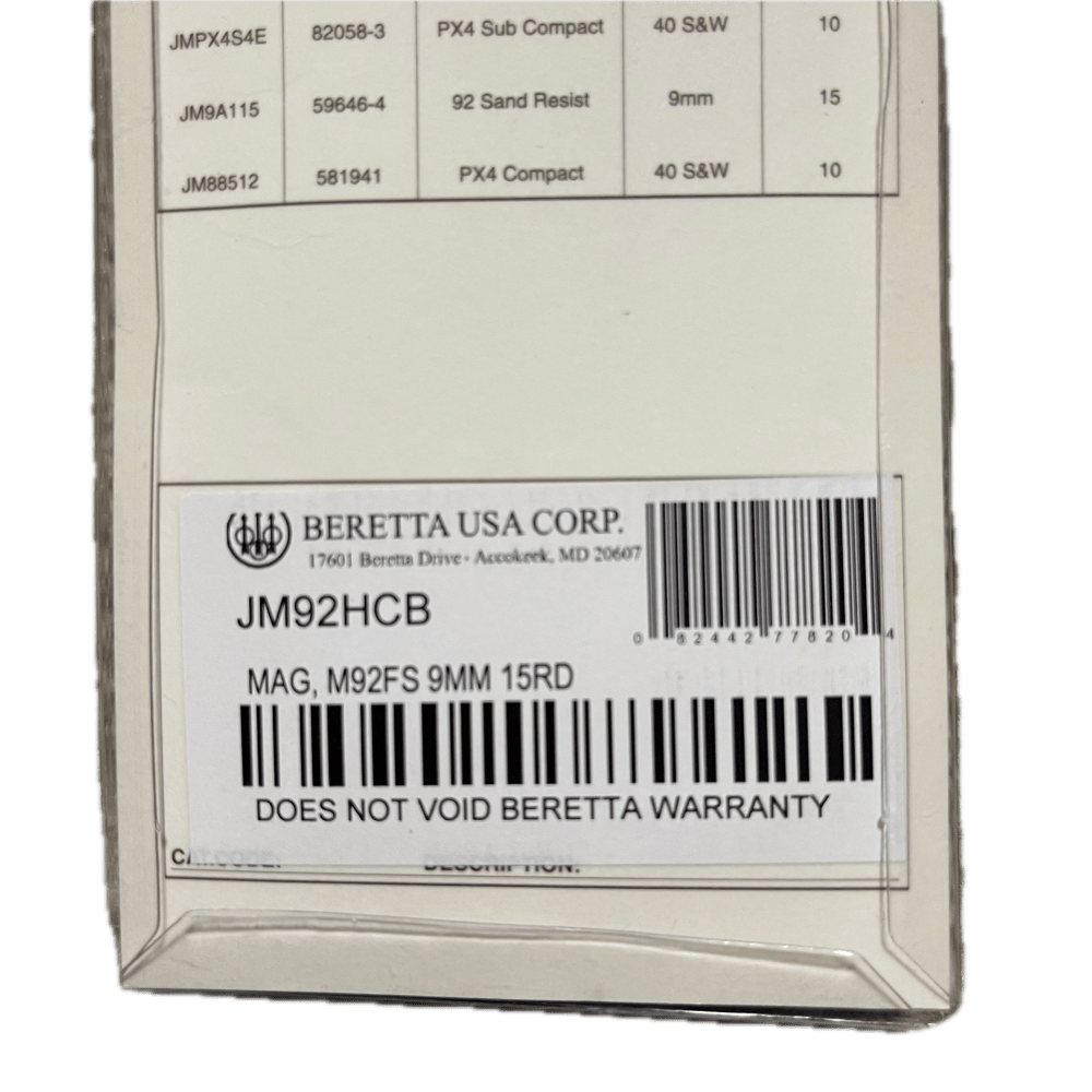 Beretta M92FS 9mm 15 Round Magazine JM92HCB -img-3