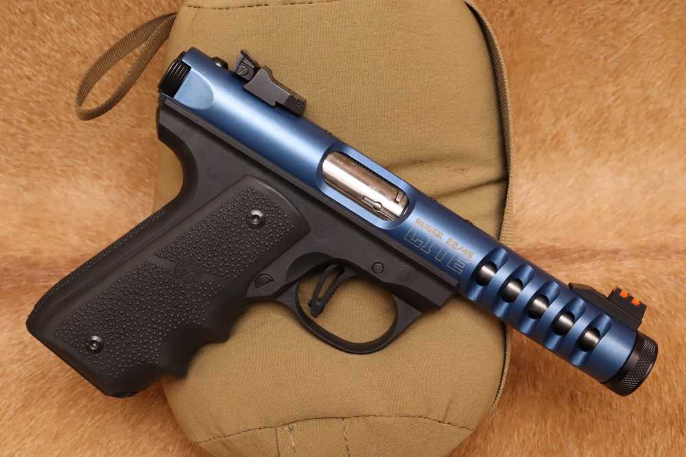 Ruger Mark III 22/45 Lite .22LR 4.4" Blue Semi-Automatic Threaded Pistol-img-1