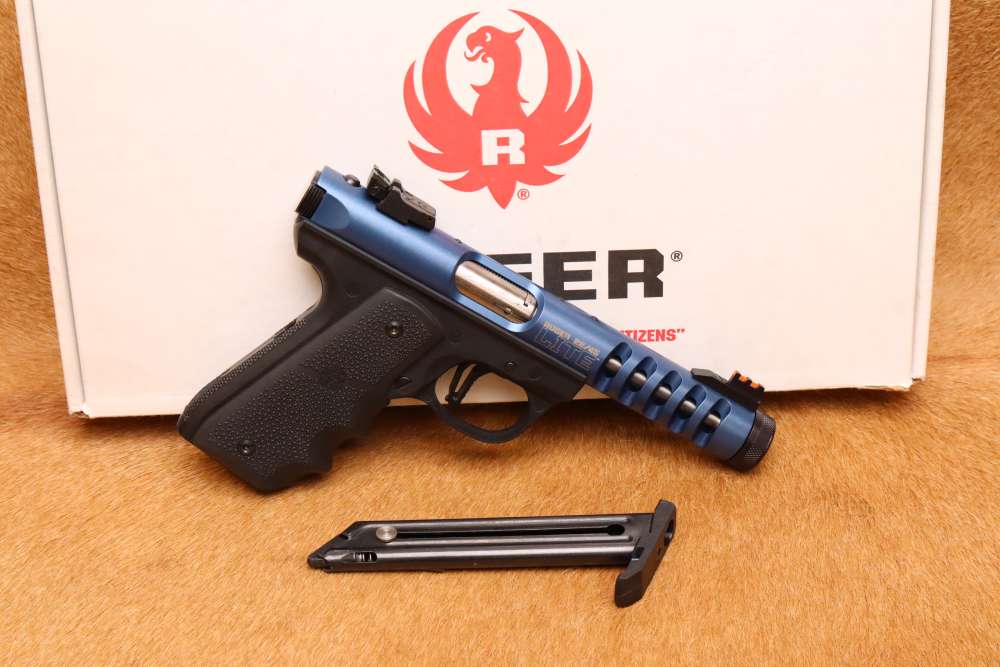 Ruger Mark III 22/45 Lite .22LR 4.4" Blue Semi-Automatic Threaded Pistol-img-0