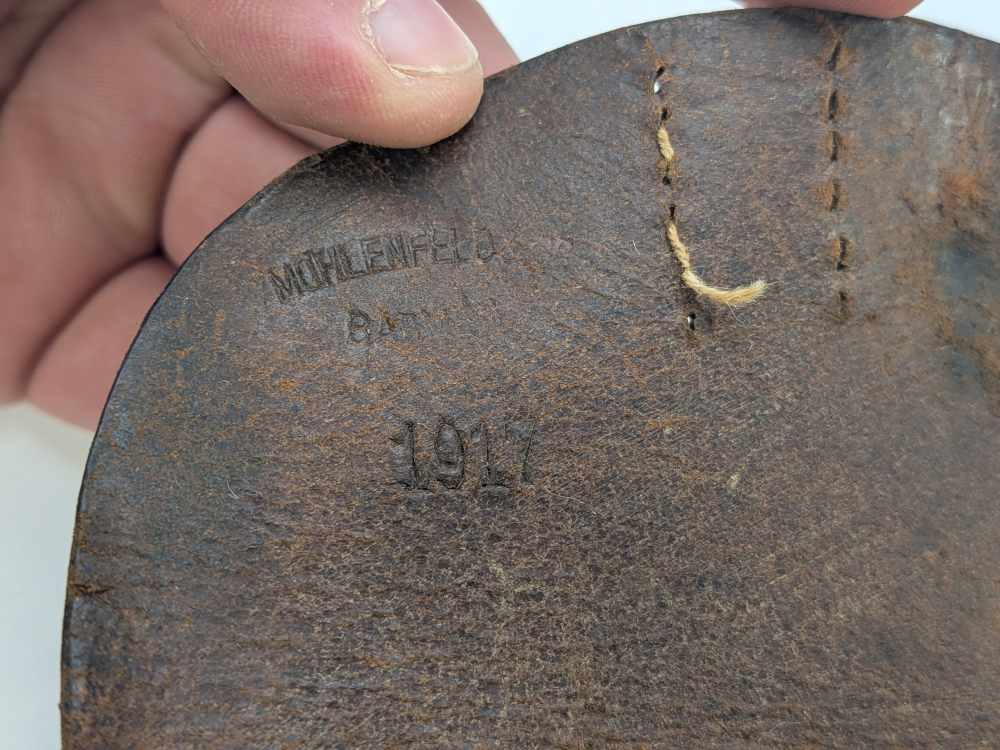 WW1 Imperial German Mauser 1914 Pebbled Holster, 1917 Dated.  #1888-img-4
