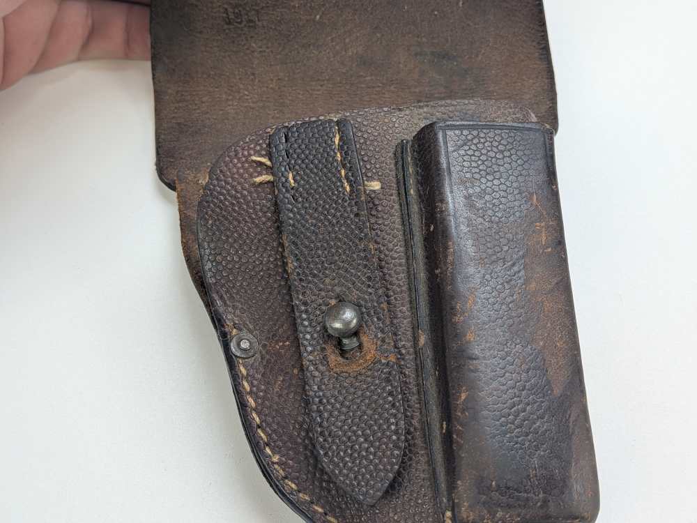 WW1 Imperial German Mauser 1914 Pebbled Holster, 1917 Dated.  #1888-img-5