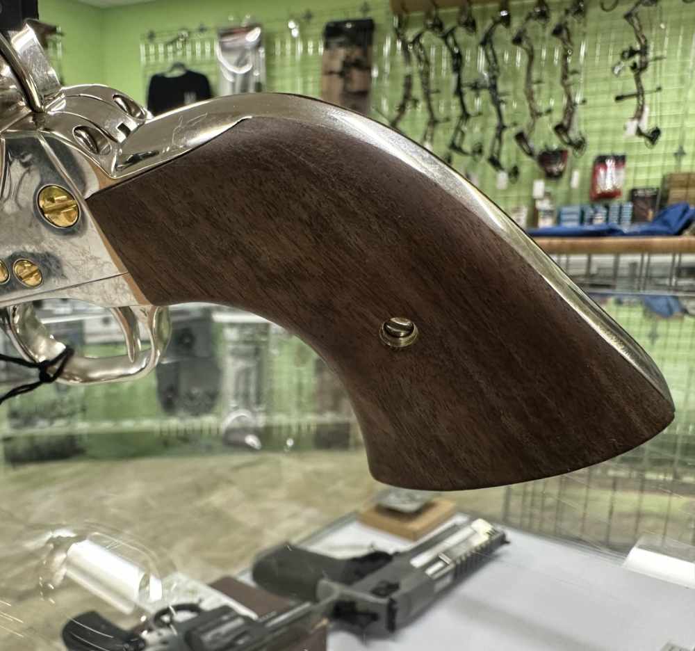 USED COLT SINGLE ACTION ARMY 45LC 5.5" 6RD WALNUT NICKEL P1850TLE-img-22