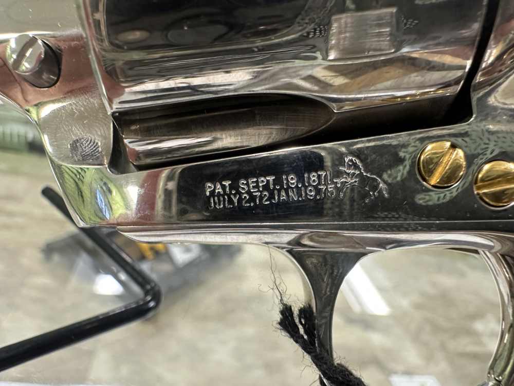 USED COLT SINGLE ACTION ARMY 45LC 5.5" 6RD WALNUT NICKEL P1850TLE-img-11