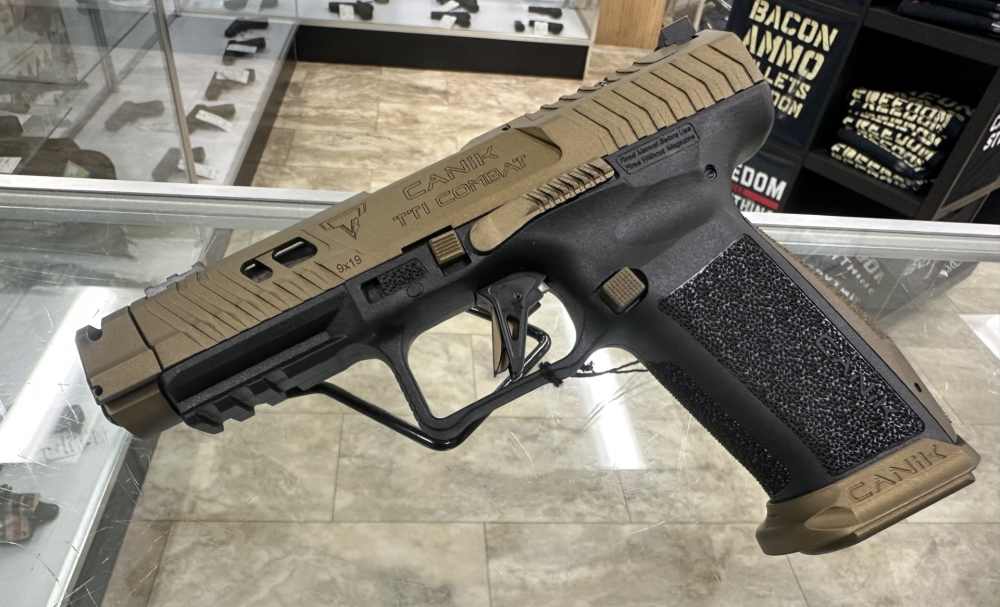 USED CANIK TTI COMBAT 9MM 4.6" BRONZE BLACK 21+1 OPTICS READY HG7854-N-img-2