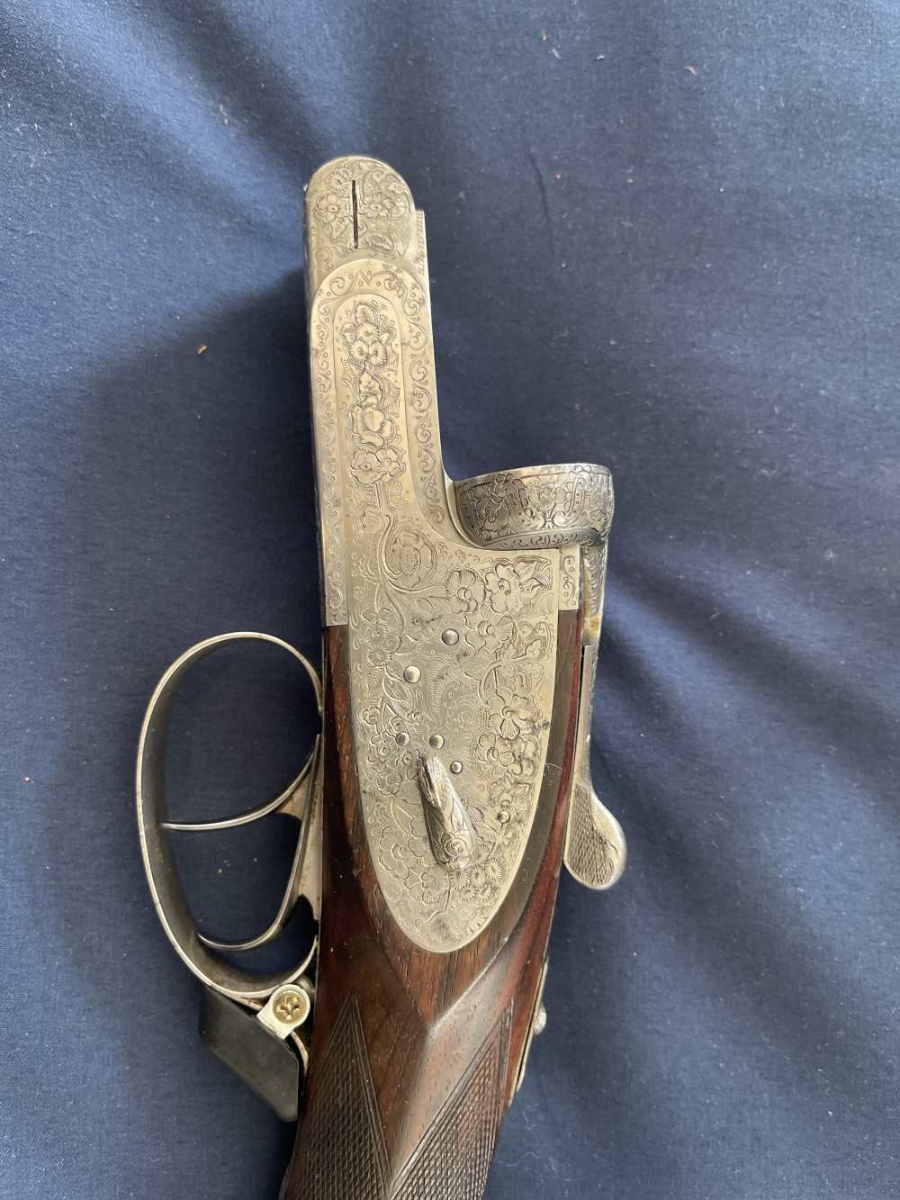 12 ga Auguste Francotte & Cie SxS sidelock wit continental all leather case-img-2
