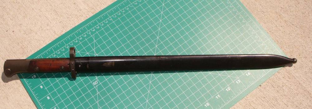 WWII Lithuania Bayonet M24L & Scabbard Pillars of Gediminas Marked-img-1