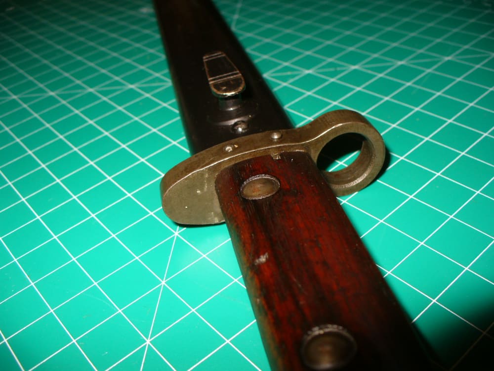 WWII Lithuania Bayonet M24L & Scabbard Pillars of Gediminas Marked-img-13