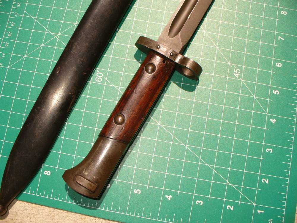 WWII Lithuania Bayonet M24L & Scabbard Pillars of Gediminas Marked-img-8
