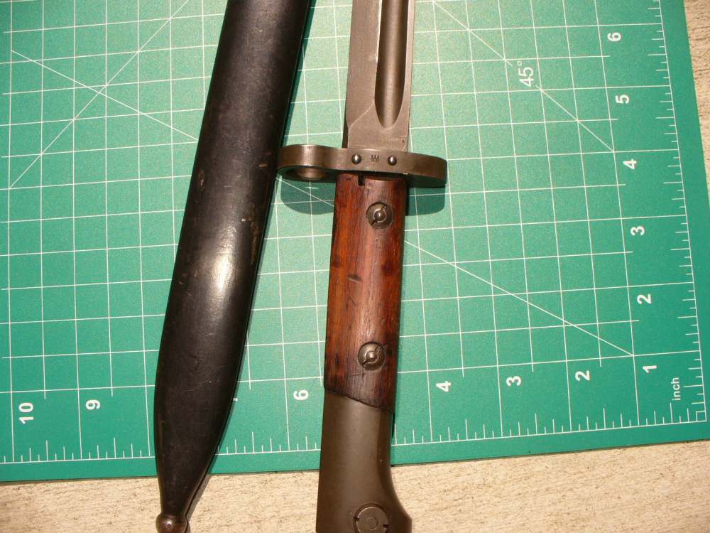 WWII Lithuania Bayonet M24L & Scabbard Pillars of Gediminas Marked-img-5