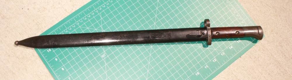 WWII Lithuania Bayonet M24L & Scabbard Pillars of Gediminas Marked-img-4