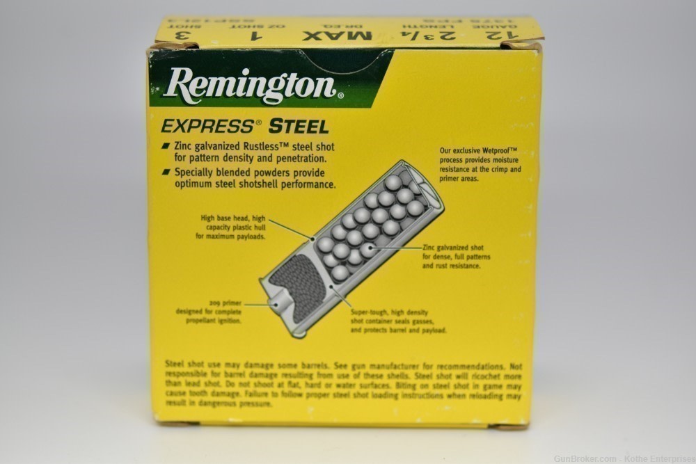 Remington Exp Steel 12 Gauge 2-3/4" 3-Shot 1 Oz Shot 1375 FPS 50-Rounds-img-2