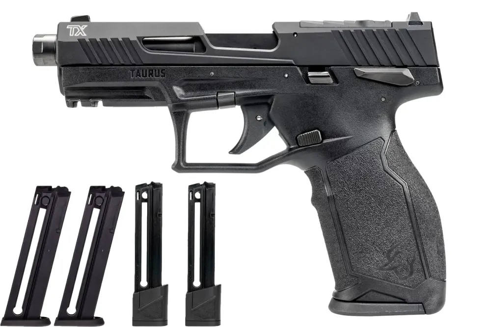 Taurus TX22 Handgun .22 LR (5) Magazines 4.6" Threaded Barrel Black -img-0