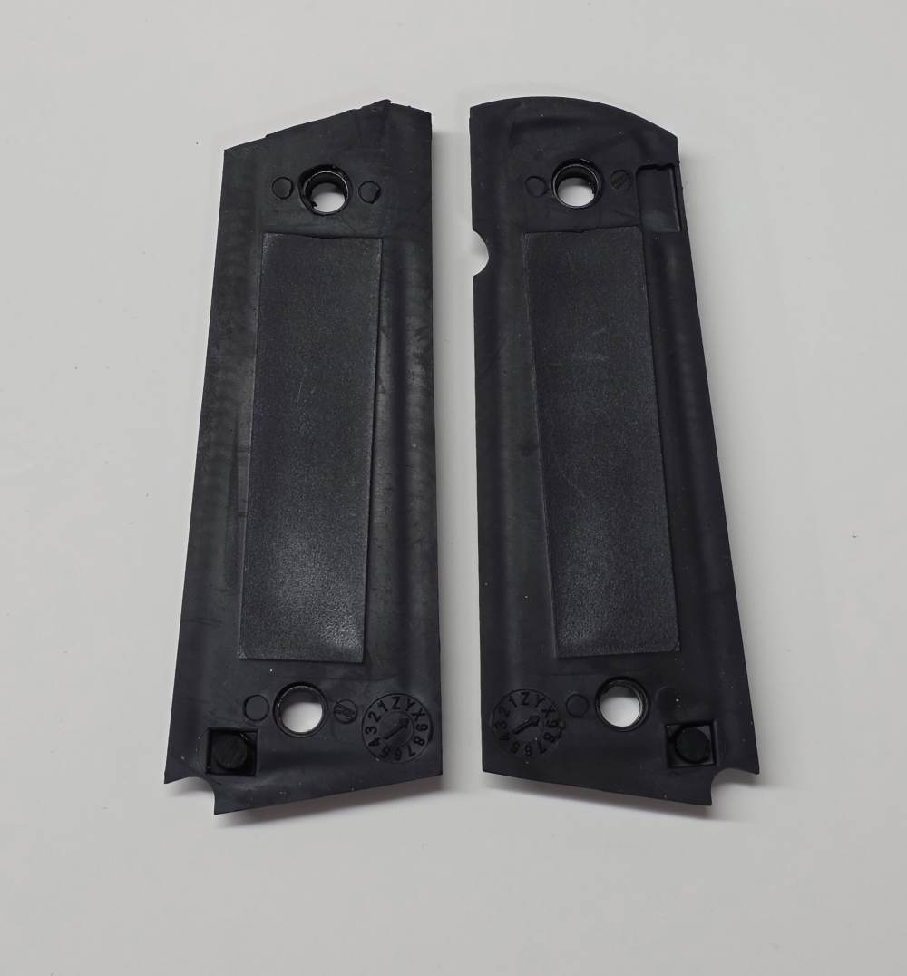 1911 Government Grips Black Rubber Double Diamond Checkering -img-1