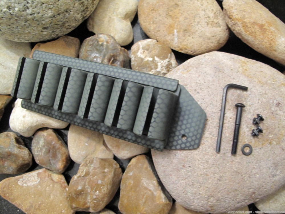 OLIVE Sidesaddle Remington 870 12ga Shotgun Shell Holder HAZY SCALES-img-0