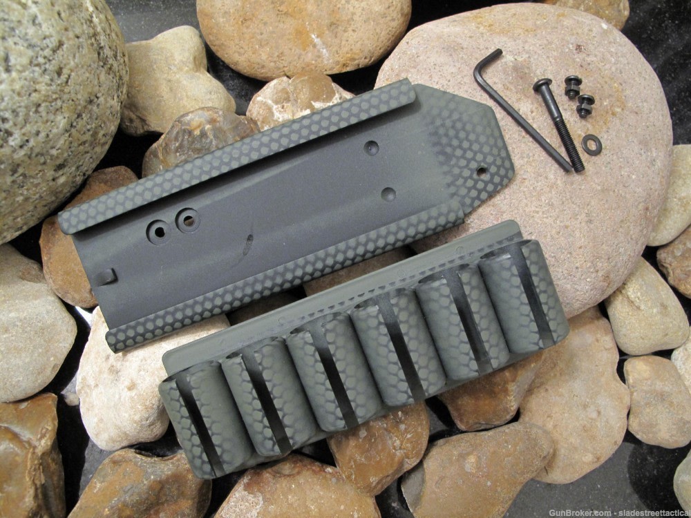 OLIVE Sidesaddle Remington 870 12ga Shotgun Shell Holder HAZY SCALES-img-4
