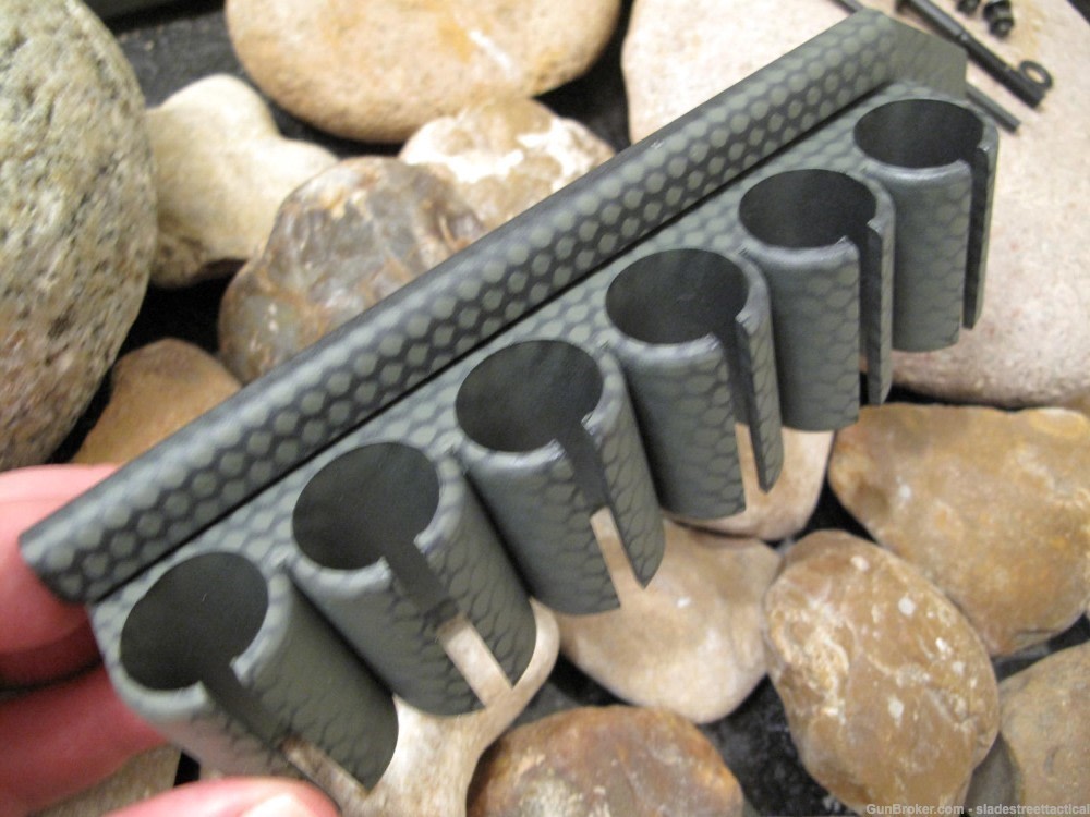 OLIVE Sidesaddle Remington 870 12ga Shotgun Shell Holder HAZY SCALES-img-3