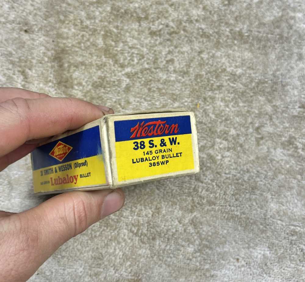 Vintage box of Western 38 smith & Wesson Ammo-img-2