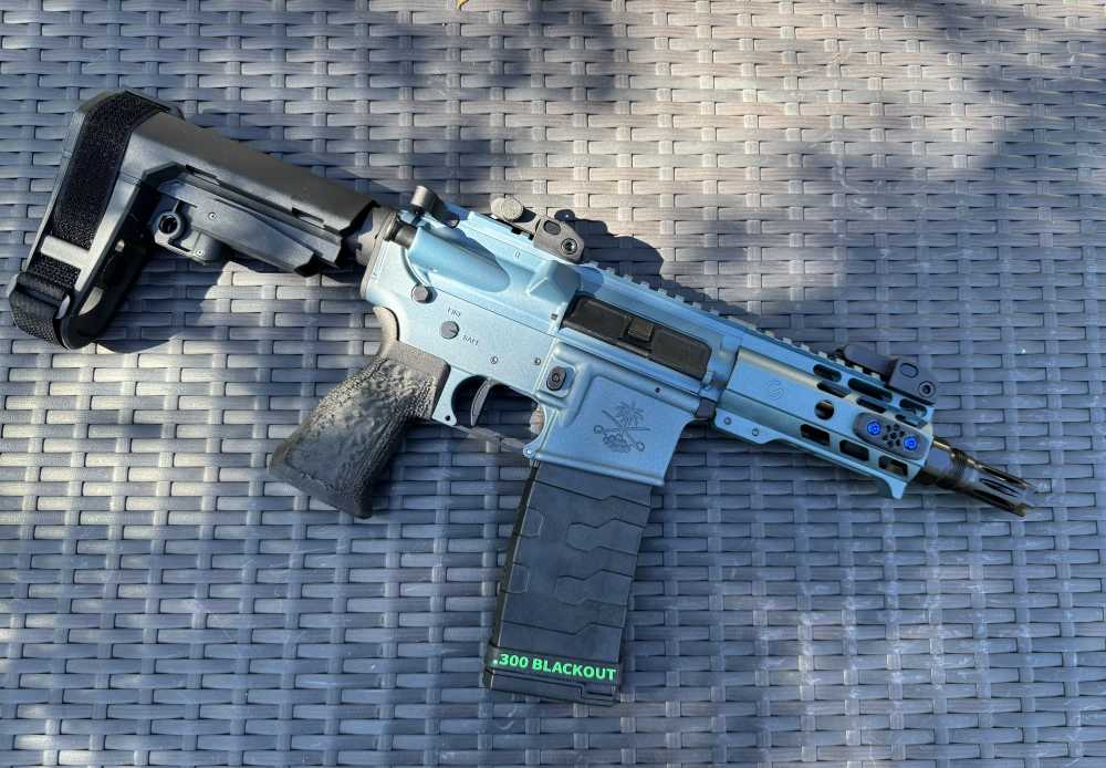 .300 Blackout Blue Titanium AR Pistol | 5" Ghost IHS Upper-img-10