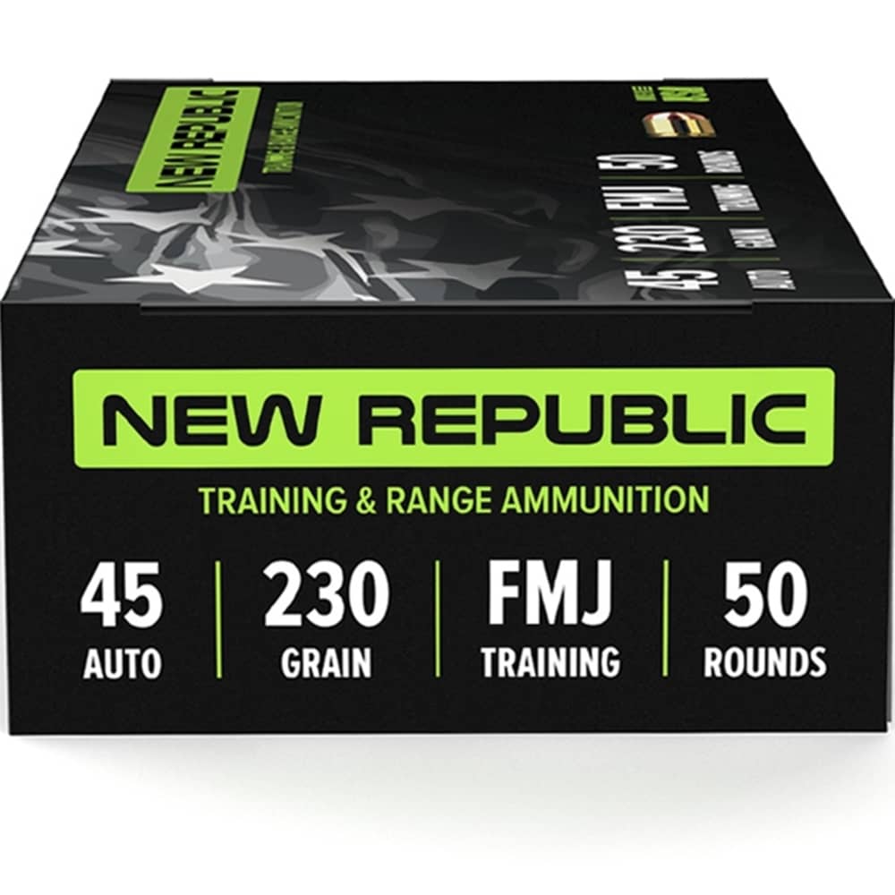 45 ACP 230GR FMJ Made in USA New Republic Pistol Ammo 100rds NO CC FEES..-img-1