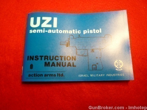 UZI IMI Pistol .45/9MM Owner's Manual -img-0