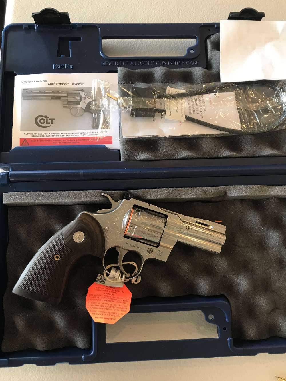 COLT PYTHON ENGRAVED 3” 357 MAG NEW IN BOX!-img-1