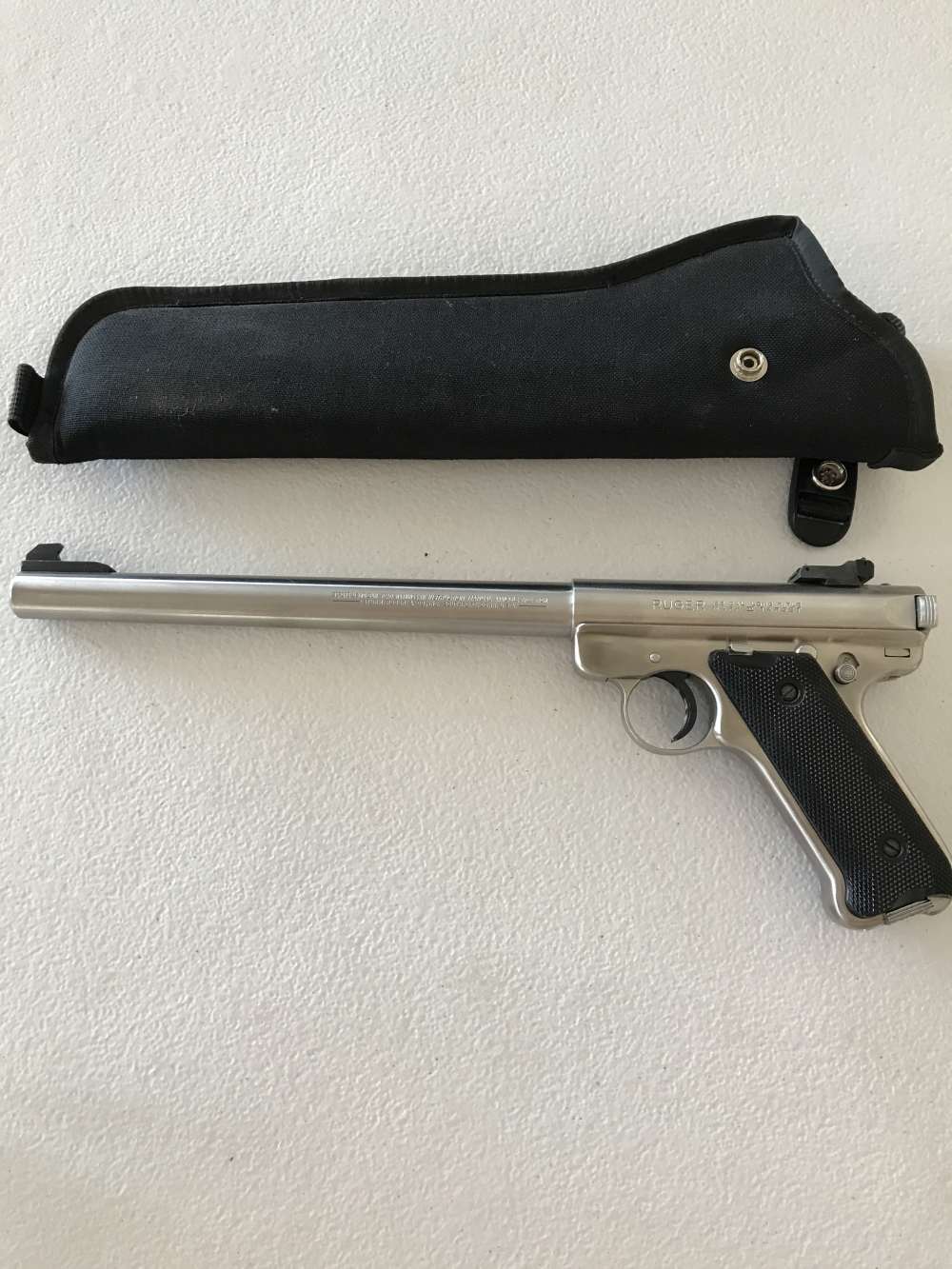 RUGER MKII TARGET 22LR STAINLESS USED-img-0
