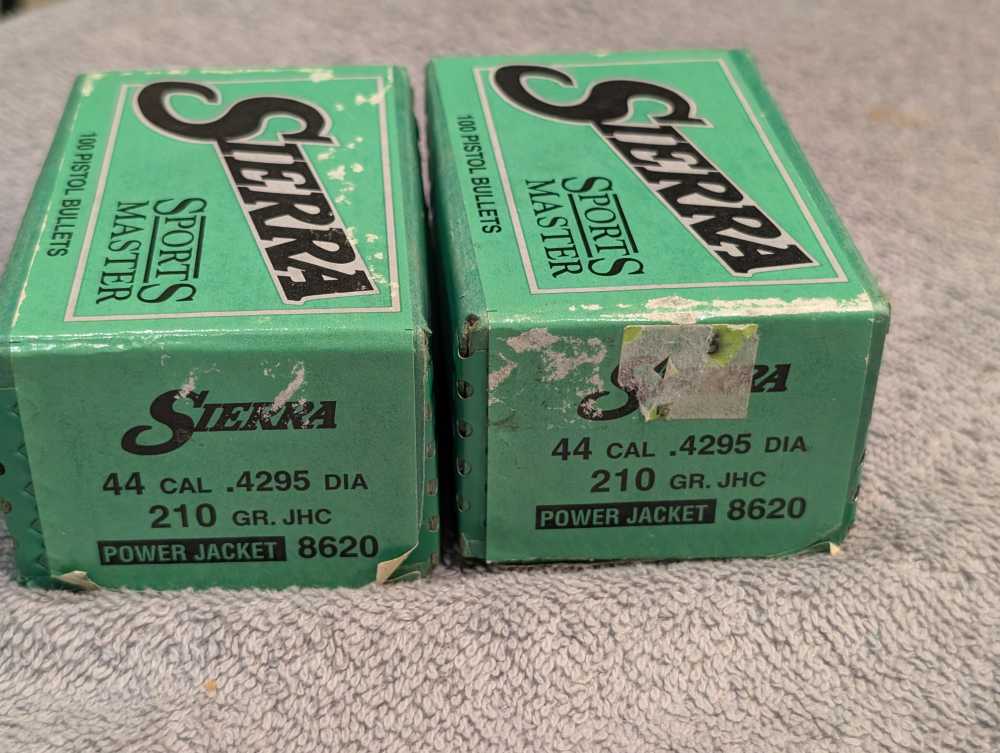 Sierra 44 cal .4295 220 grain jhc pistol bullets-img-0