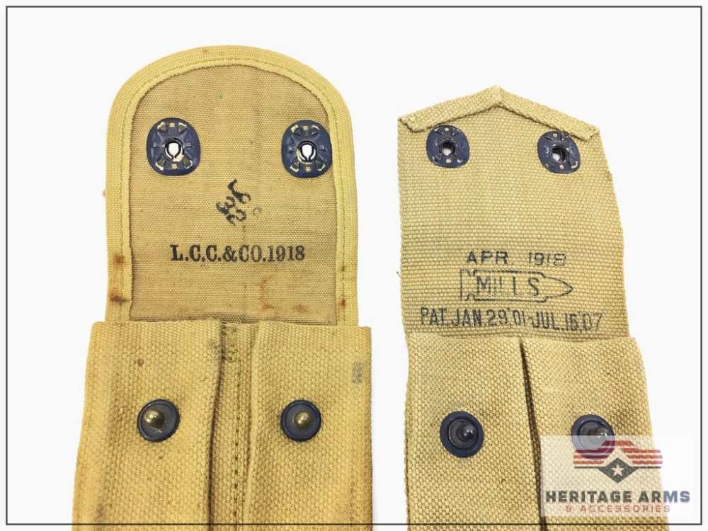 WWI Web Gear Ammo Belts 1911 Magazine Pouch -img-28