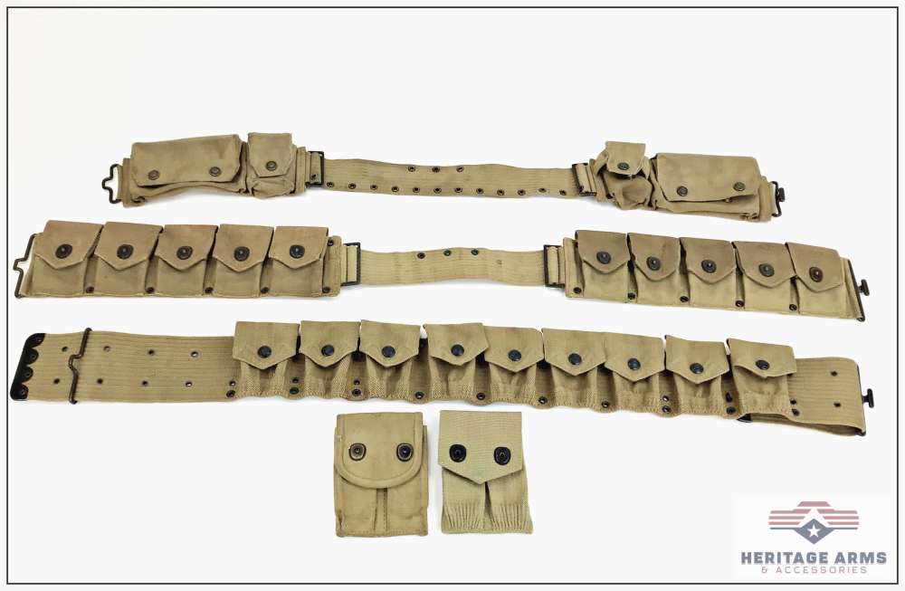 WWI Web Gear Ammo Belts 1911 Magazine Pouch -img-0