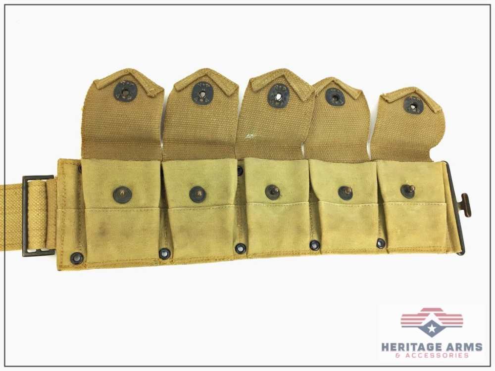 WWI Web Gear Ammo Belts 1911 Magazine Pouch -img-9