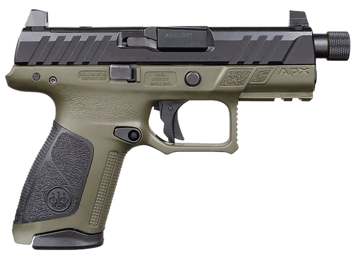 Beretta USA APX A1 Tactical 9mm Luger Pistol 4.20 OD Green/Black JAXA1C917T-img-0