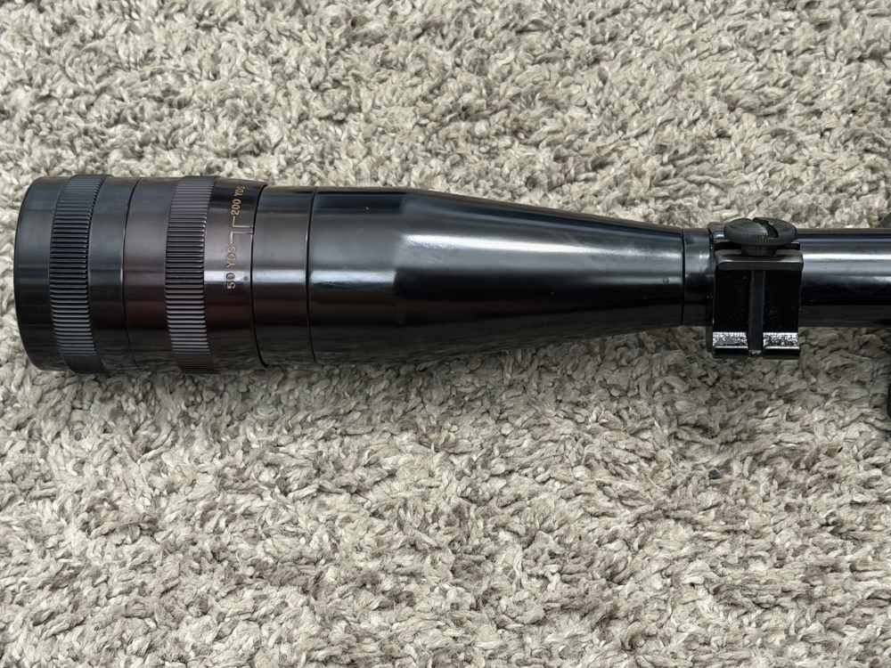 Redfield fixed 20 power rifle scope gloss vintage 1” tube duplex 20x target-img-3