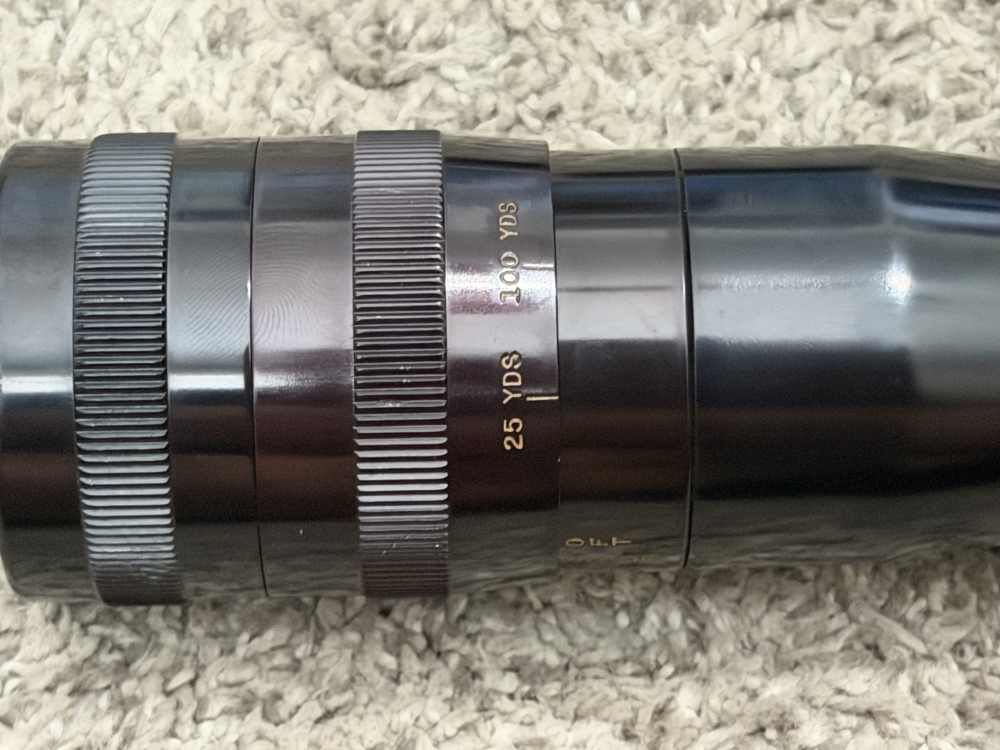 Redfield fixed 20 power rifle scope gloss vintage 1” tube duplex 20x target-img-8