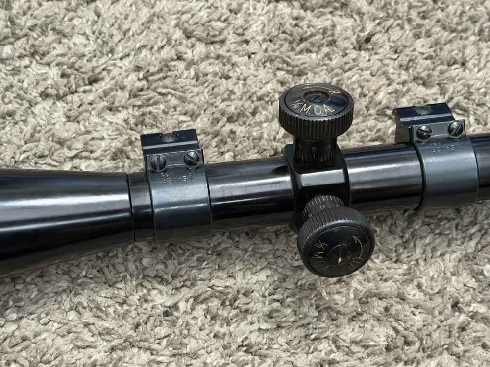 Redfield fixed 20 power rifle scope gloss vintage 1” tube duplex 20x target-img-6