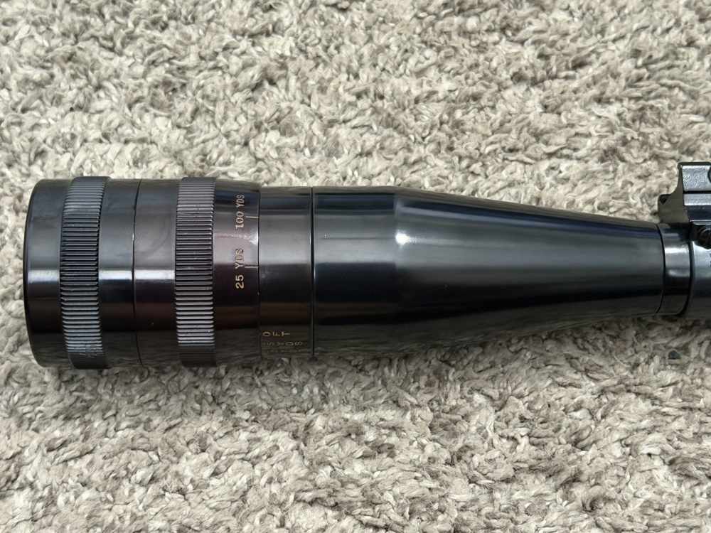 Redfield fixed 20 power rifle scope gloss vintage 1” tube duplex 20x target-img-7