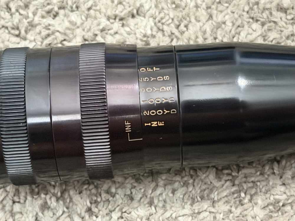 Redfield fixed 20 power rifle scope gloss vintage 1” tube duplex 20x target-img-9