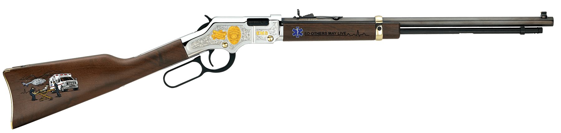 Henry H004EMS Golden Boy EMS Tribute Edition 22 LR, 16 LR/21 Short, 20" Blu-img-0
