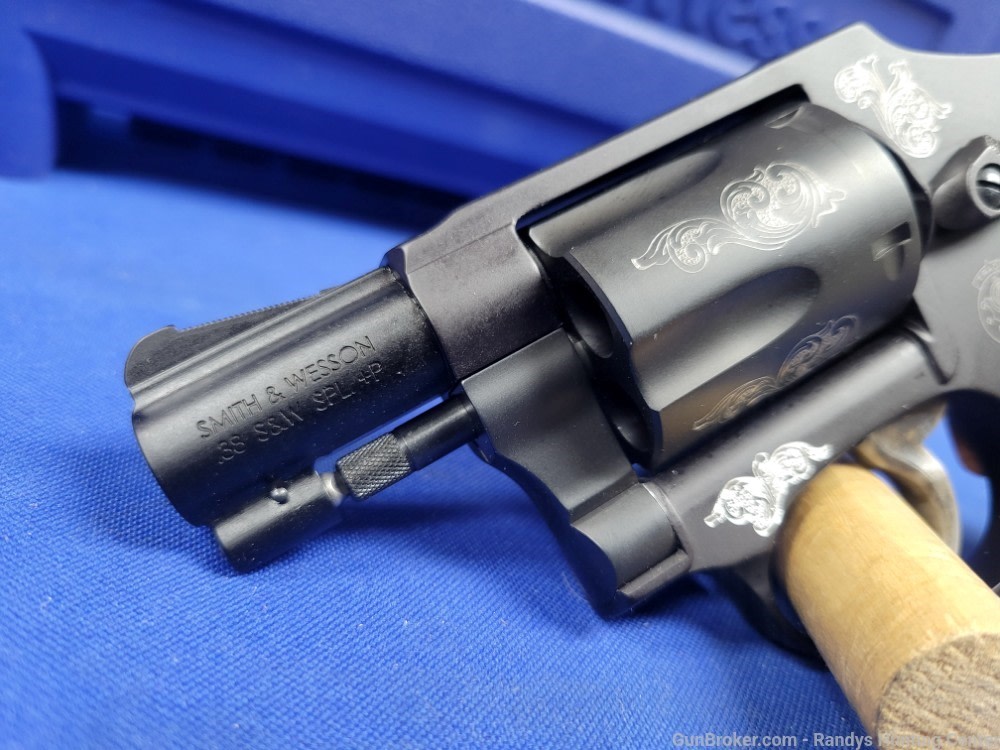 Smith & Wesson Model 442 Engraved .38 Spl Revolver w/ Display Case NEW S&W-img-5