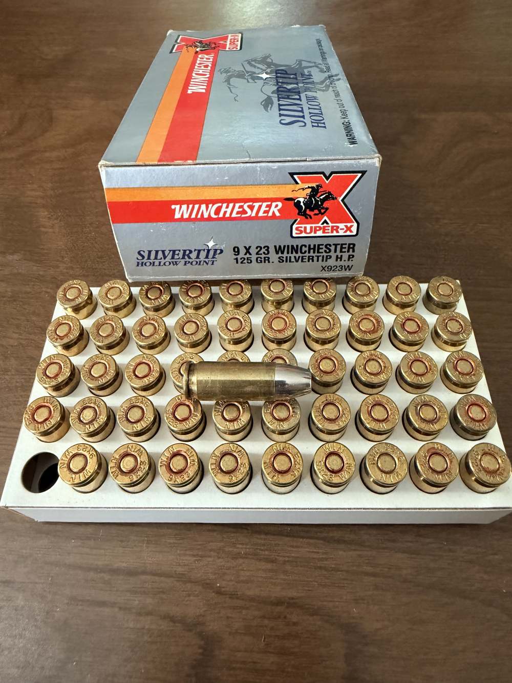 Winchester 9x23 Winchester 125 grain Silvertip Hollowpoint Full Factory Box-img-0