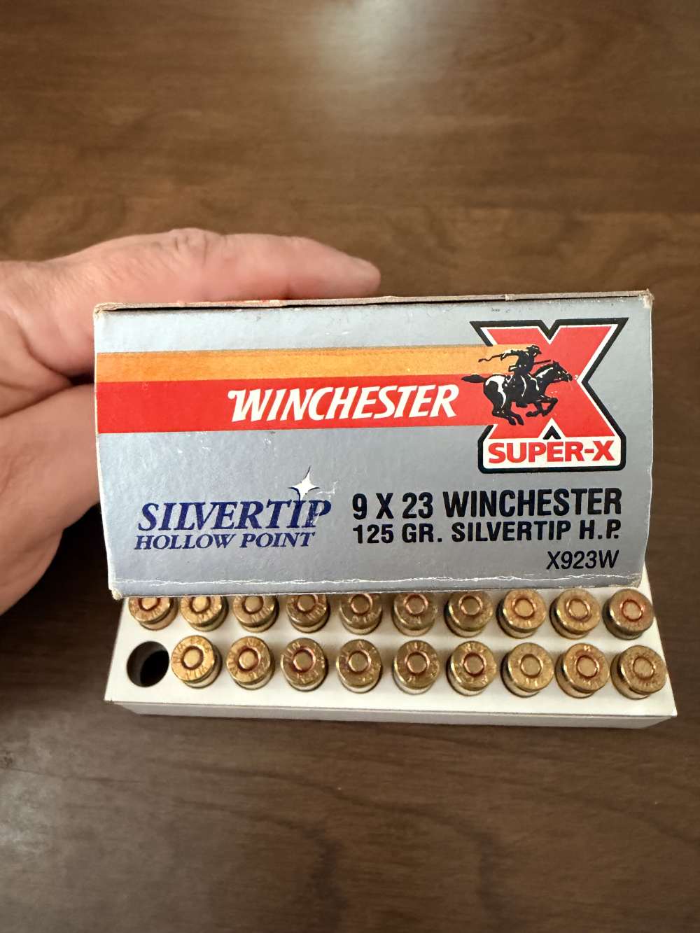 Winchester 9x23 Winchester 125 grain Silvertip Hollowpoint Full Factory Box-img-1