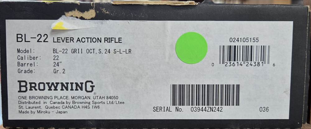 Browning BL-22 FLD Grade II Octagon .22 LR Lever Action Rifle -img-12