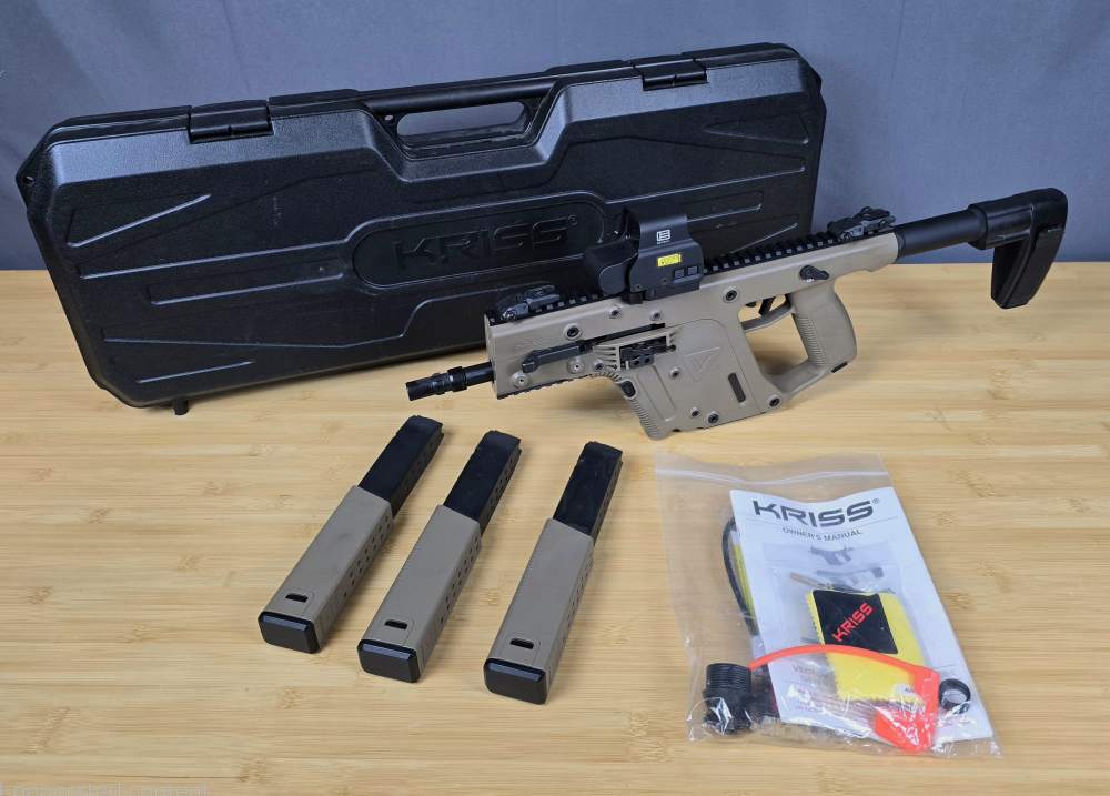 Kriss Vector SDP Gen 2 FDE 45 ACP 30rd 3 Mags Eotech EXPS2-2 TriLug-img-0