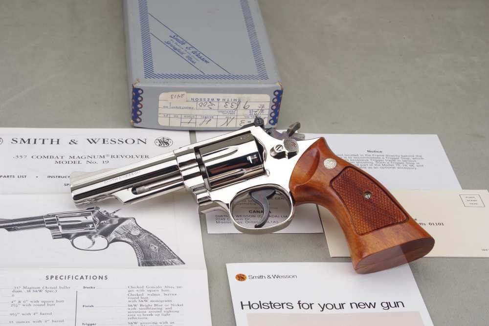 Exceptional 1977 S&W 19-3 357 Magnum 4'' Nickel NIB-img-9