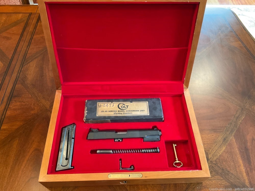 WWII USMC ISSUE COLT 22 LR CONVERSION KIT w presentation box.Colt Letter-img-9