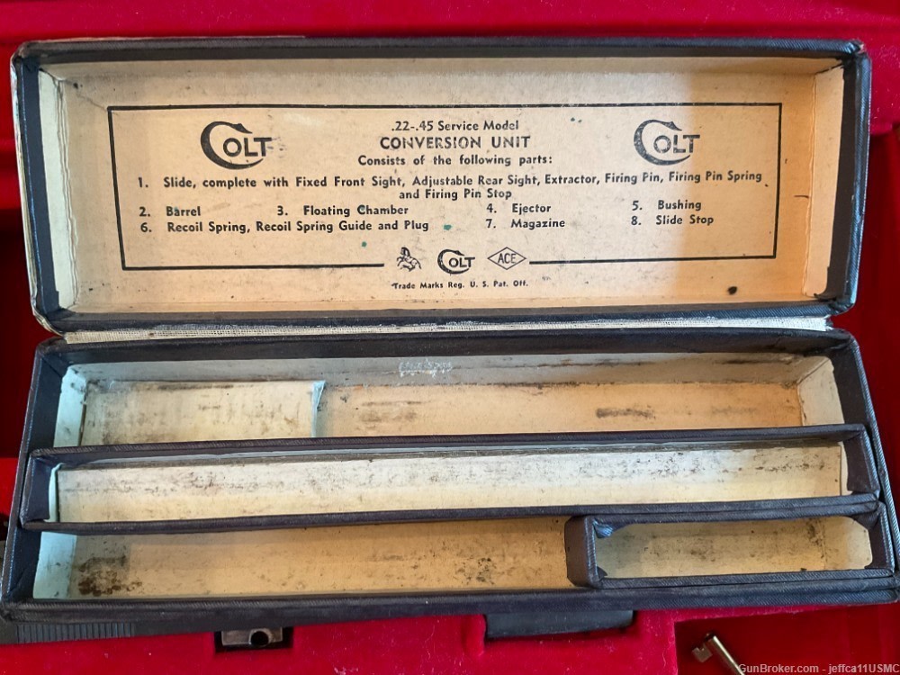 WWII USMC ISSUE COLT 22 LR CONVERSION KIT w presentation box.Colt Letter-img-12