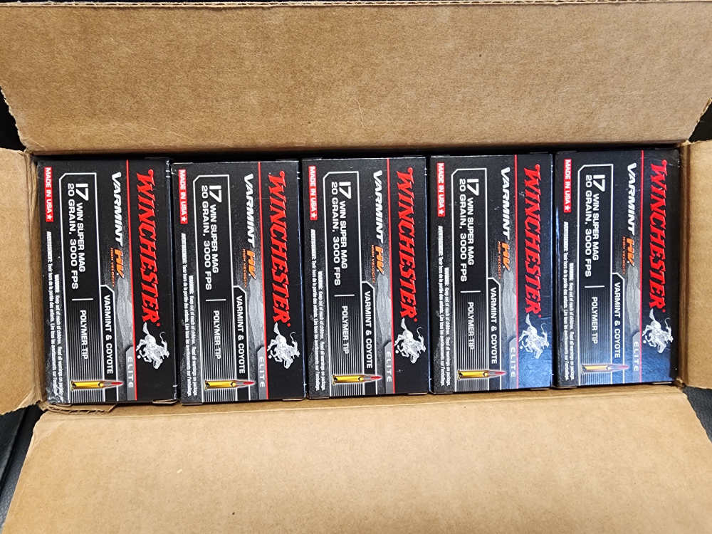 NEW! 500 ROUNDS WINCHESTER VARMINT HV 17 WIN SUPER MAG MAGNUM 20 ELITE BMAG-img-2