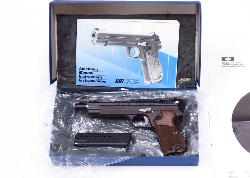 VERY RARE 1978 Swiss Sig P210-5 HEAVY FRAME TARGET New In Box #Match Test T-img-2