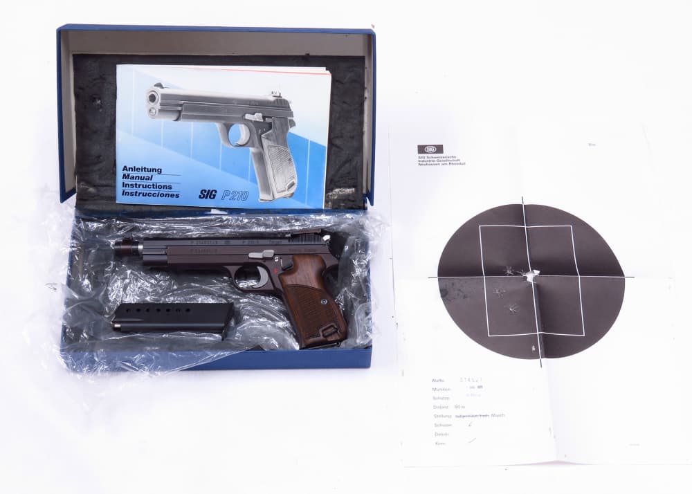 VERY RARE 1978 Swiss Sig P210-5 HEAVY FRAME TARGET New In Box #Match Test T-img-40
